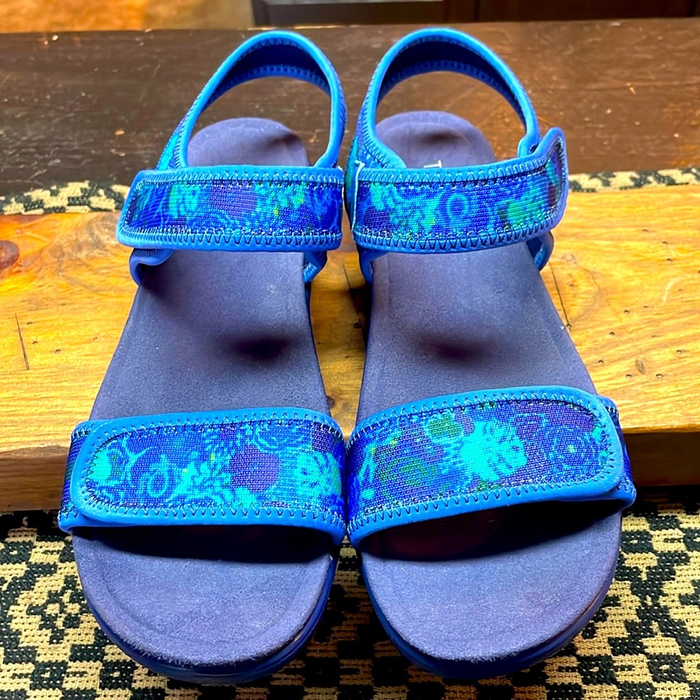 TRAQ by Alegria Knit Backstrap Sport Sandals Sparq Baby Bloomer Size 10.5/11.